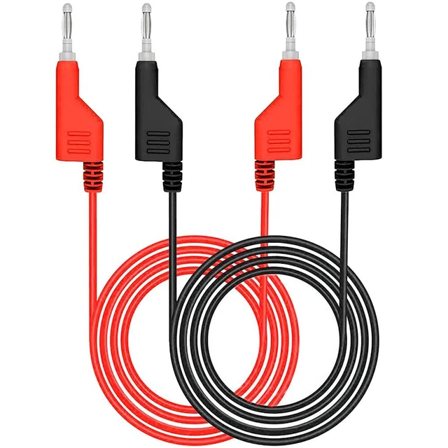 Prises Banane Empilables Cleqee – Fils De Cavalier Souples En Silicone – 5 Couleurs – Pour Breadboard, Prototypage