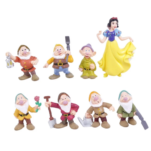 Lot 8 Figurines Blanche Neige Et Les 7 Nains Figure Collection Animation Sept Ce