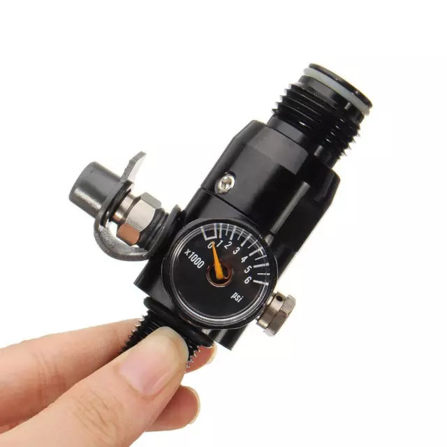 5/8"-18UNF Thread HPA Air Tank Regulator Valve w/ Gauge 4500-1800 3