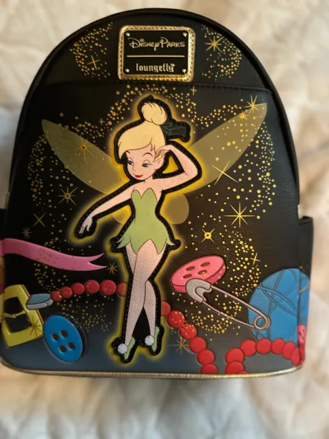 Disney Parks 2023 70th Anniversary Tinker Bell Backpack Bag Loungefly Led Light