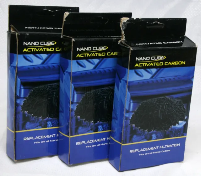 JBJ Nano Cube Replacement Filtration Media Activated Carbon (3 Pack) NOS