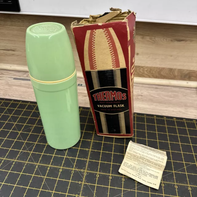 Vintage Thermos Vacuum Flask - Green - No 20