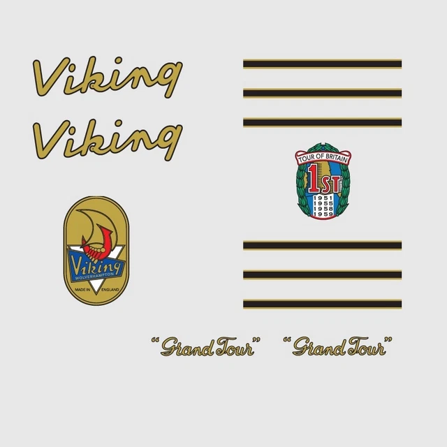 DECALS DE CADRE De Vélo Grand Tour Viking, Transferts N.21 EUR 34,36 - FR