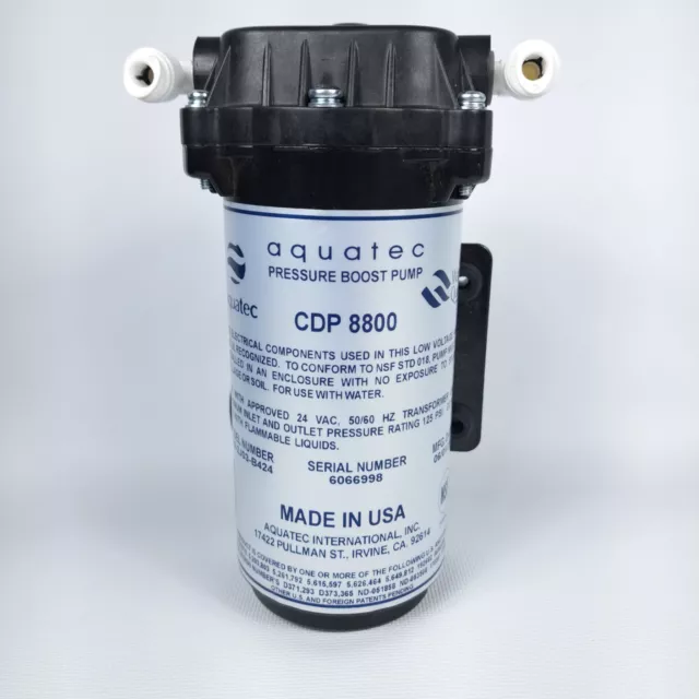 AQUATEC CDP 8800 high flow booster pump & transformer 3/8  RO Water system