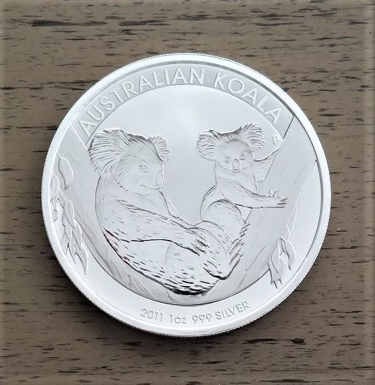 2011 - One Dollar Coin 'Australia Koalas' - Brilliant 1oz. Silver .999 Fine