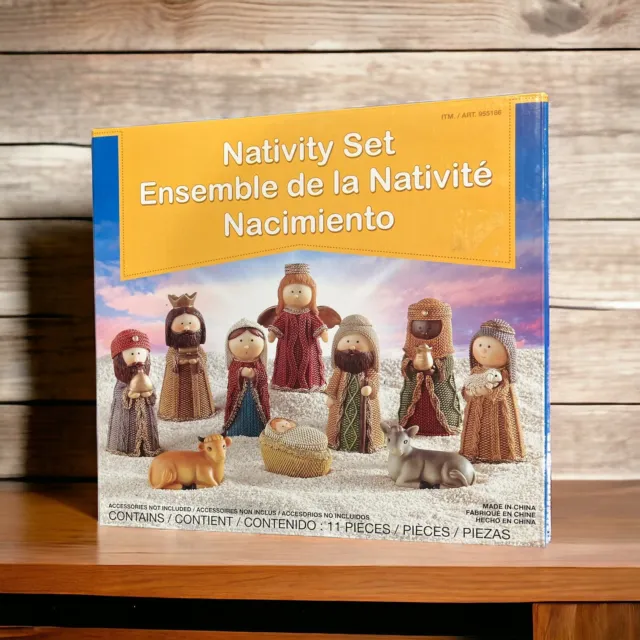 11 Piece Nativity Set Tabletop  Indoor Use Resin From Costco