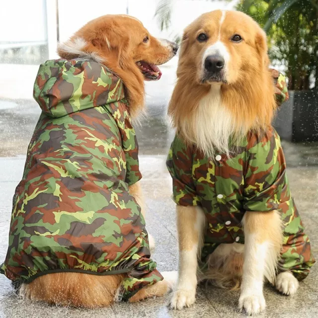 Regenmantel wasserdicht Hundemantel Regenschutz mit Kapuze bis zu Große Hunde