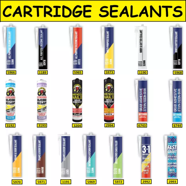 Cartridge Silicone Sealant Easy To Apply Indoor & Outdoor Multi Use Sealant