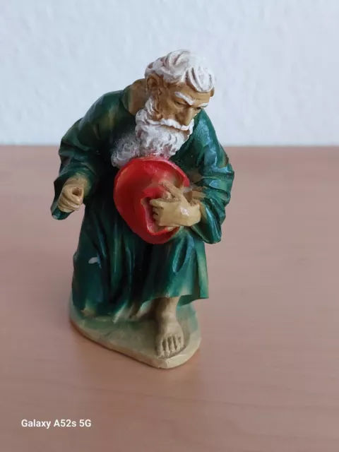 PREISSENKUNG 2 Krippen Figuren Berkalith Hirten 15 cm Weihnachten Topzustand 2