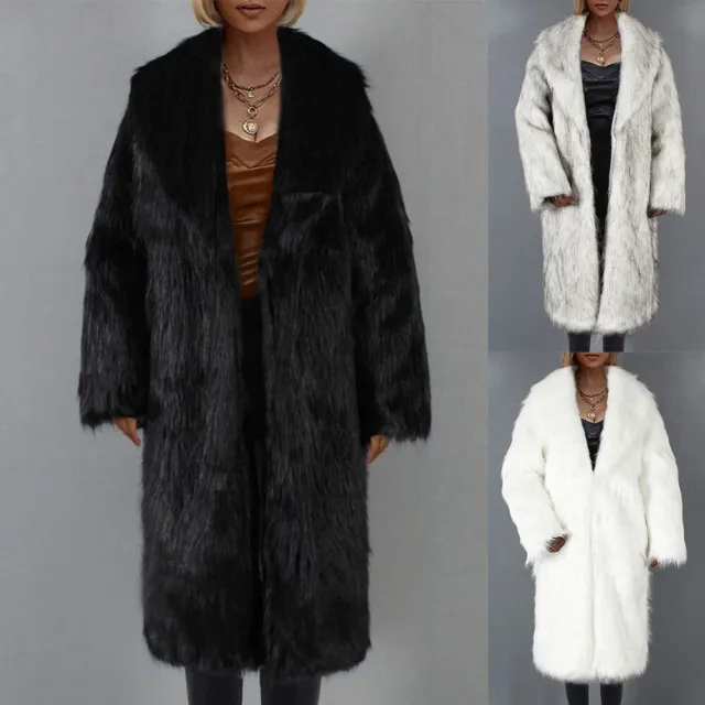 Cappotto invernale da donna in pelliccia sintetica aderente stile elegante
