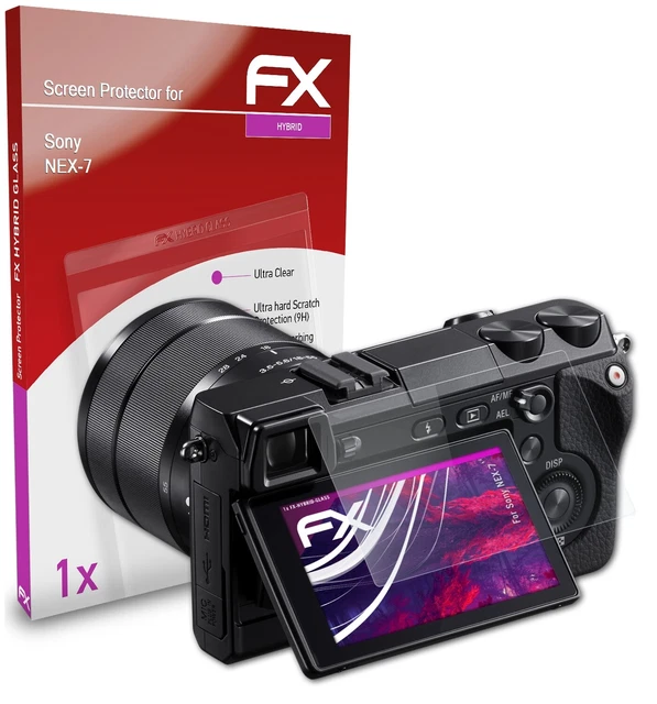 atFoliX Glass Protective Film for Sony NEX-7 Glass Protector 9H Hybrid-Glass