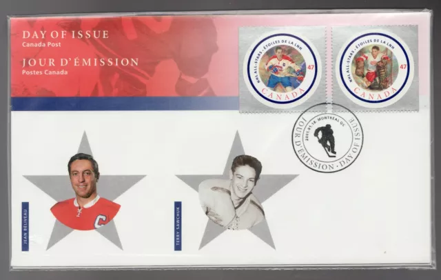 3 FDC Set #1885 a-b c-d e-f (sealed) from 2001 - Covers have 6 NHL All - Stars