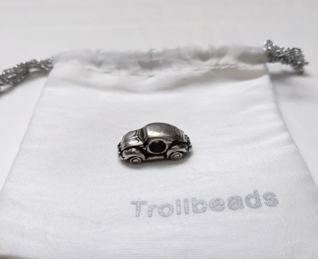 Trollbeads sterling silver Volkswagen beetle charm