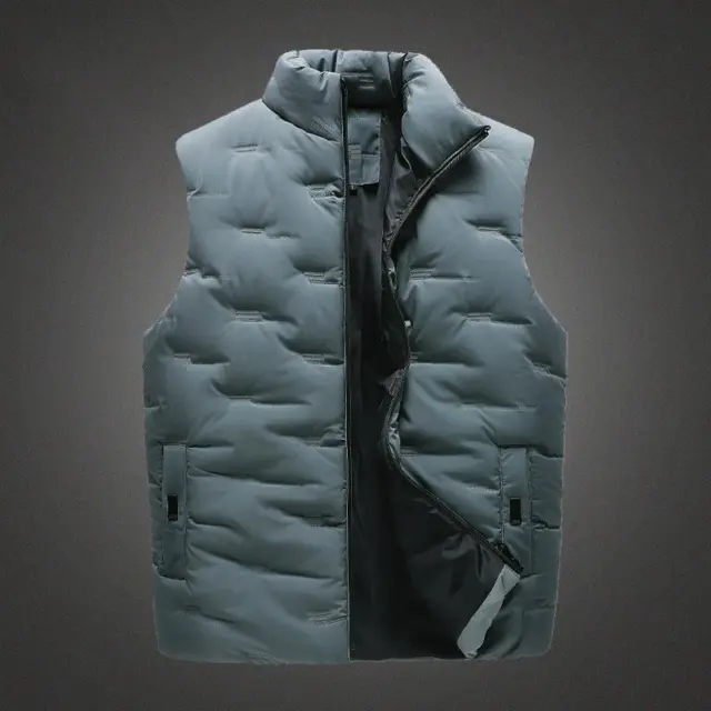 Men's Winter Warm Down Quilted Vest Body Sleeveless Padded Jacket Coat Outwear