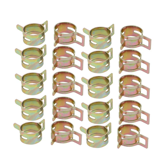 20Pz Abrazadera Aire Tono Bronce Banda Elástica 16mm Tubo Flexible