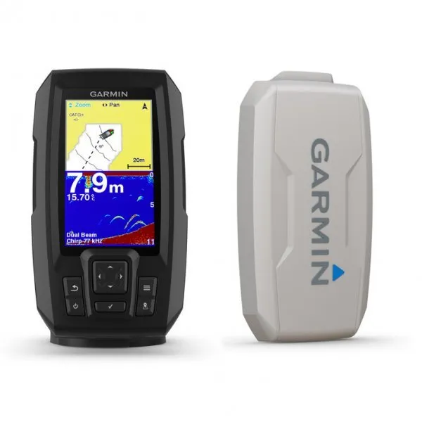 Garmin STRIKER Plus 4 with Dual Beam Transducer and Protective Cover Bundle