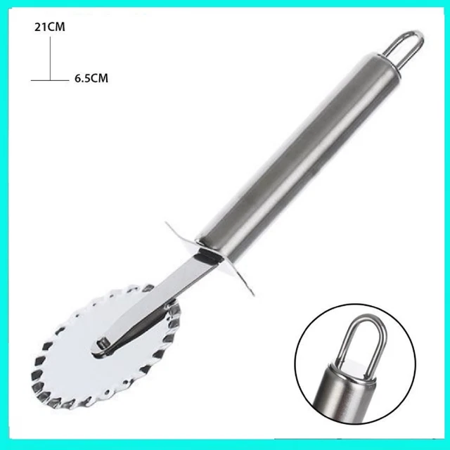 Rotella Tagliapasta Made In Italy - 4 Lame Lisce + 4 Dentate Regolabili, Acciaio Inox, Legno - Foto 5