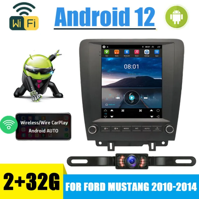 9.7in Car Radio Stereo Apple Carplay Cam GPS Navi WiFi For 2010-14 Ford Mustang