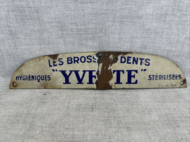 Vintage French Dentist Enamel Advertising sign