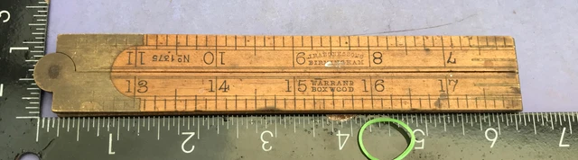 VINTAGE J RABONE & Sons boxwood ruler No 1375 Birmingham £11.95 ...