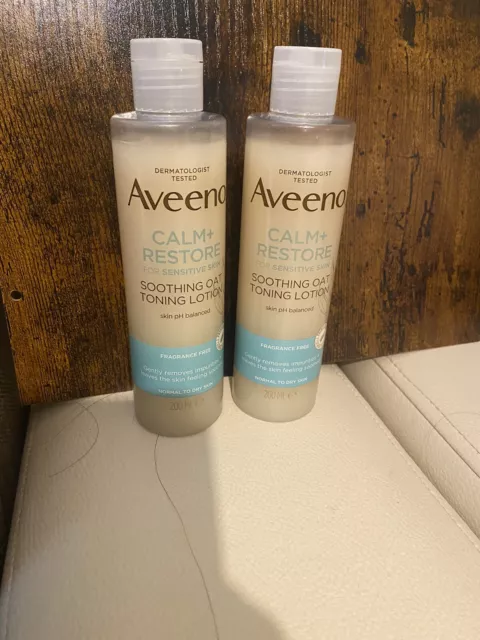 Aveeno Calm + Restore For Sensitive Skin Soothing Oat Toning Lotion 200ml