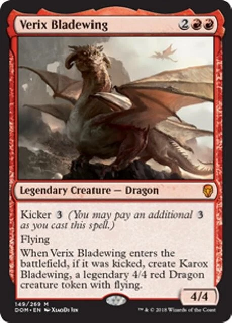 Verix Bladewing 1x FOIL DOM MTG Dominaria Mythic MINT red Verix Bladewing 1x FOIL DOM MTG Dominaria Mythic MINT red