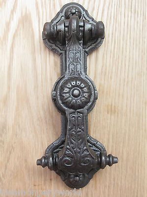 9" Gothic Vintage Old Victorian Style Country Cast Iron Ornate Door Knocker 2