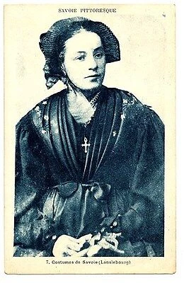 CPA 73 Savoie Costume Folklore Lanslebourg