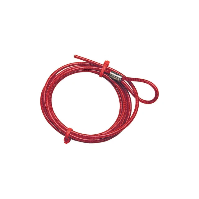 BRADY CABLE Cable Spool,6ftL,Red,Plstic Coated Steel