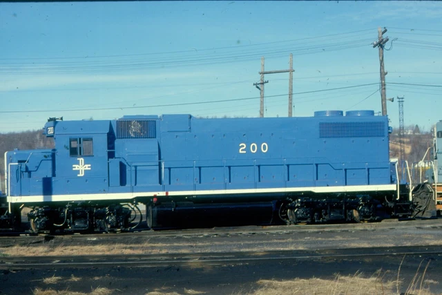 Boston & Maine (B&M) #200 In fresh paint after Bicentennial  @ Mechanicville R