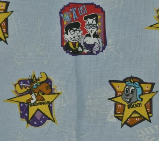 ROCKY & BULLWINKLE FLAT BED SHEET Boris & Natasha Jay Ward