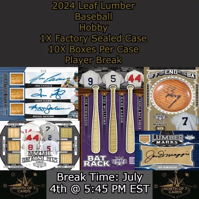 ALBERT PUJOLS 2024 Leaf Lumber Baseball 1X Case Player Break 2 EUR