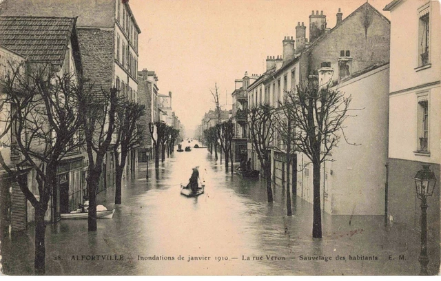 94 - ALFORTVILLE - S01640 - floods of January 1910 - La Rue Véron - Sauvet