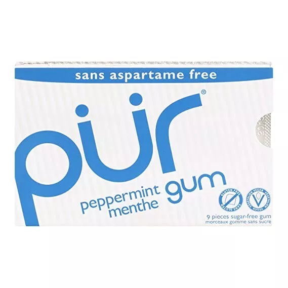 Pur Gum Peppermint Chewing Gum Blister 9pc