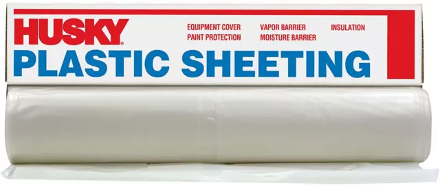 Husky Plastic Sheeting Clear 6Ml 6Ft X 100Ft