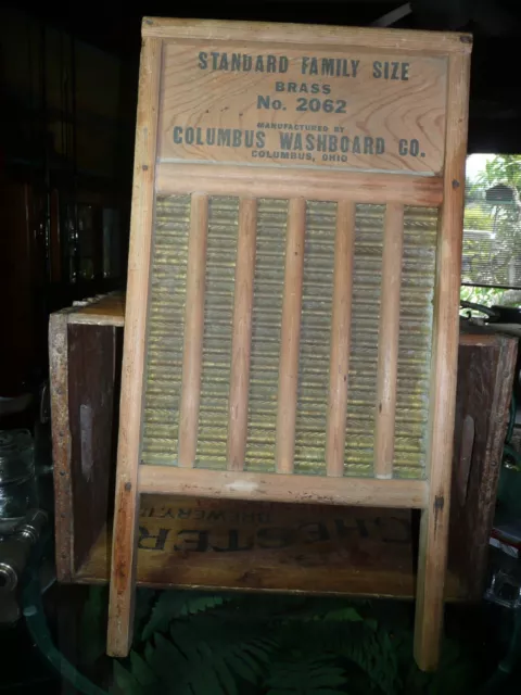 Vintage MAID-RITE No. 2062 Wash Board Columbus Washboard Co.