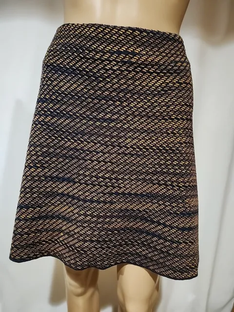 M Missoni Women's Multicolor Cotton /Wool Blend A Line Mini Skirt Size IT 40 US4