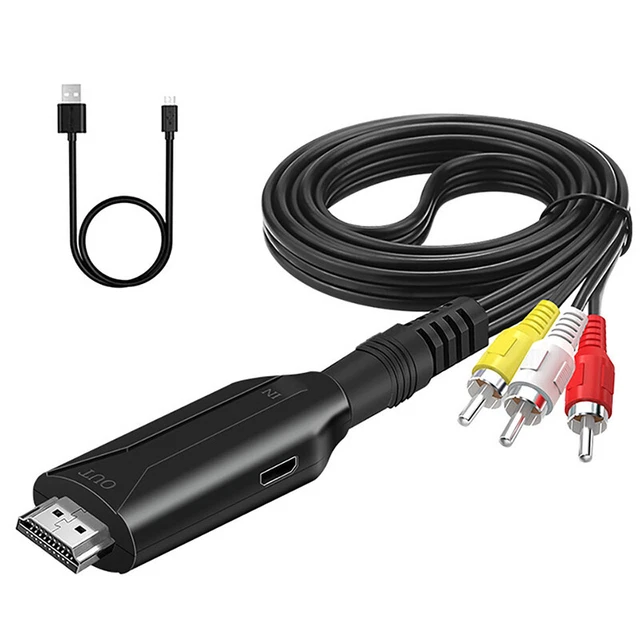 HDMI to 3 RCA Phono Red White Yellow Cable AV Audio Video Lead Universal 1M