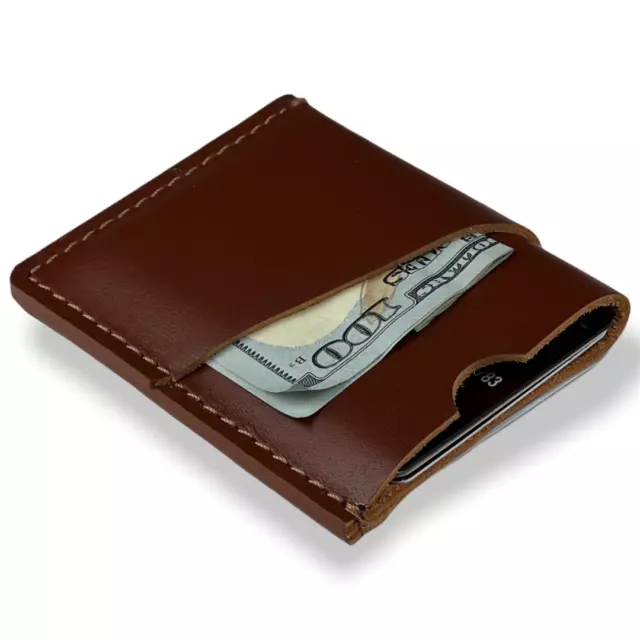 Minimalistic Wallet, Vegetable Tan Leather, Slim Front Pocket Card holder, Thin