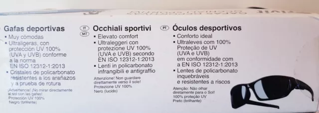 OCCHIALI DA SOLE Sportivi Crivit Lidl uomo Policarbonato 100 UV Neri Azzurri EUR 10 50 PicClick IT