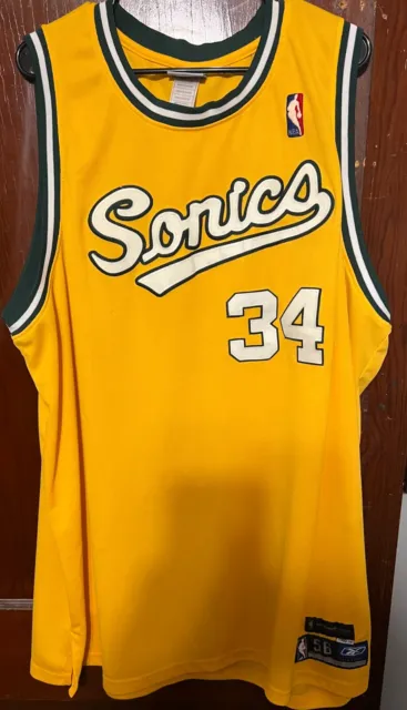 Vintage Rebook Seattle Sonics Ray Allen #34 Jersey Supersonics NBA Size 56