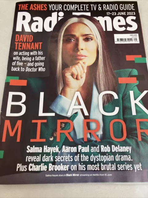 RADIO TIMES Magazin SALMA HAYEK AARON PAUL DAVID TENNANT 17. - 23. Juni 2023 NEU