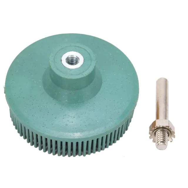 75mm Bristle Disc Emery Rubber Abrasive Brush Deburring Polishing Grinding Wheel
