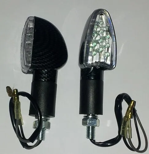 Indicadoras Moto Intermitentes LED Scooter universal Custom Homologados Carbono