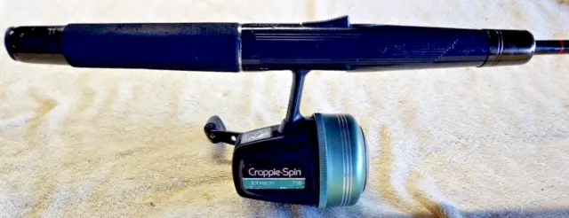 VINTAGE JOHNSON CRAPPIE Spin 730 2 piece Rod & Reel Combo - Made