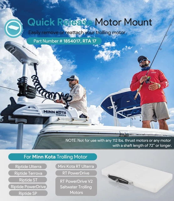 RTA 17 1854017 Composite Quick Release Bracket Motor Mount for Riptide Minn Kota 2