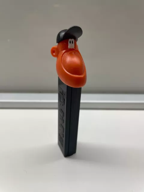 Vintage PEZ Mimic Monkey, no feet, 3.4 Austria, Orange & Black cap