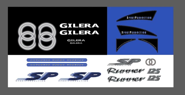 Paire D'autocollants Gilera Runner SP – Neufs, Origine Gilera – Code 57635200A3