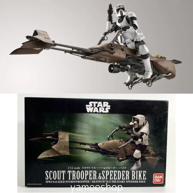 Star Wars Return of the Jedi Scout Trooper & Speeder Bike 1/12 Model kit BANDAI