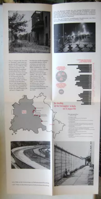 Faltblatt Berliner Mauer Mauerbau Republikflucht Grenze Berlin Sektorengrenze 69